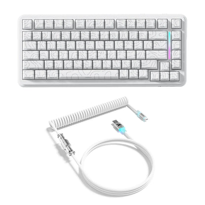 Attack Shark X82 PRO HE Wireless Rapid Trigger Contour blanc cable custom