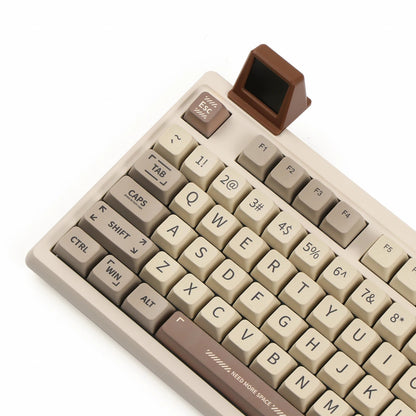EPOMAKER RT100 Beige - keycaps PBT et molette, gros plan