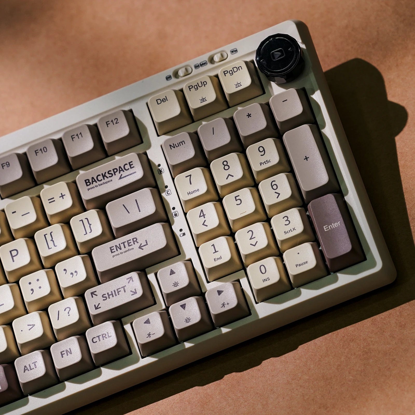 EPOMAKER RT100 Beige - pave numerique et molette