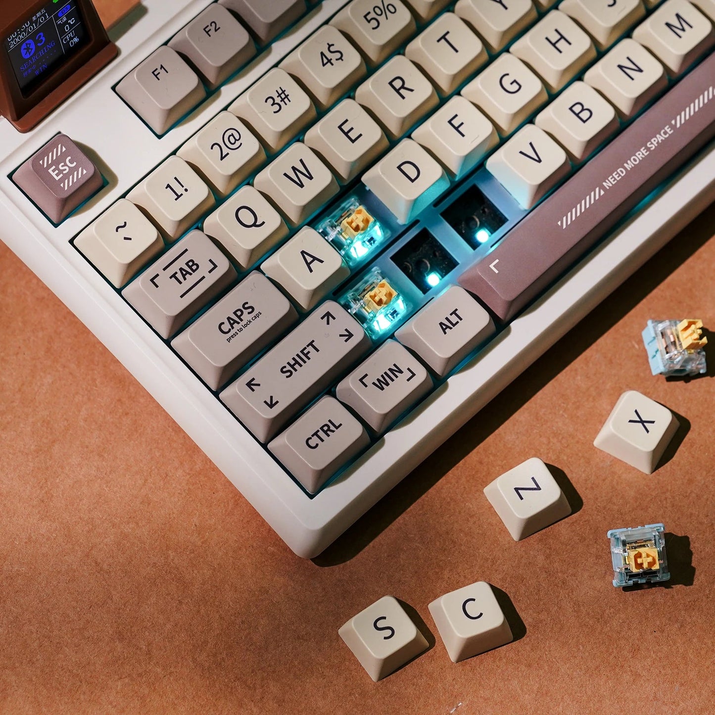 EPOMAKER RT100 Beige - switches hot-swap et ecran