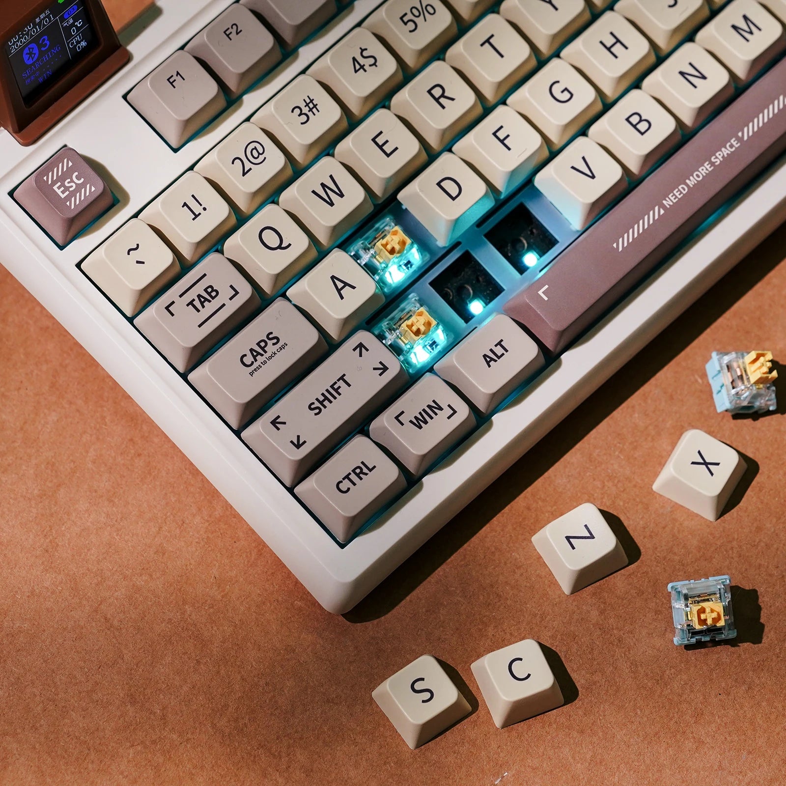 EPOMAKER RT100 Beige - switches hot-swap et ecran