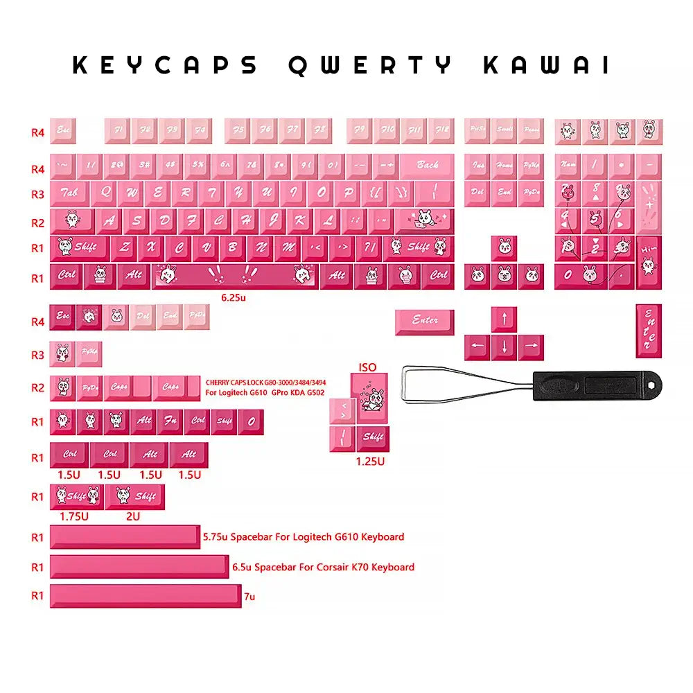 Kawai QWERTY Keycaps