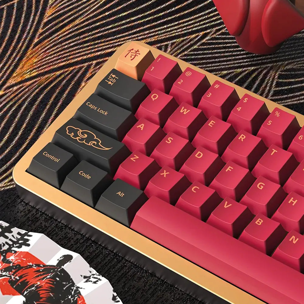 Keycaps Rouge Samourai AZERTY