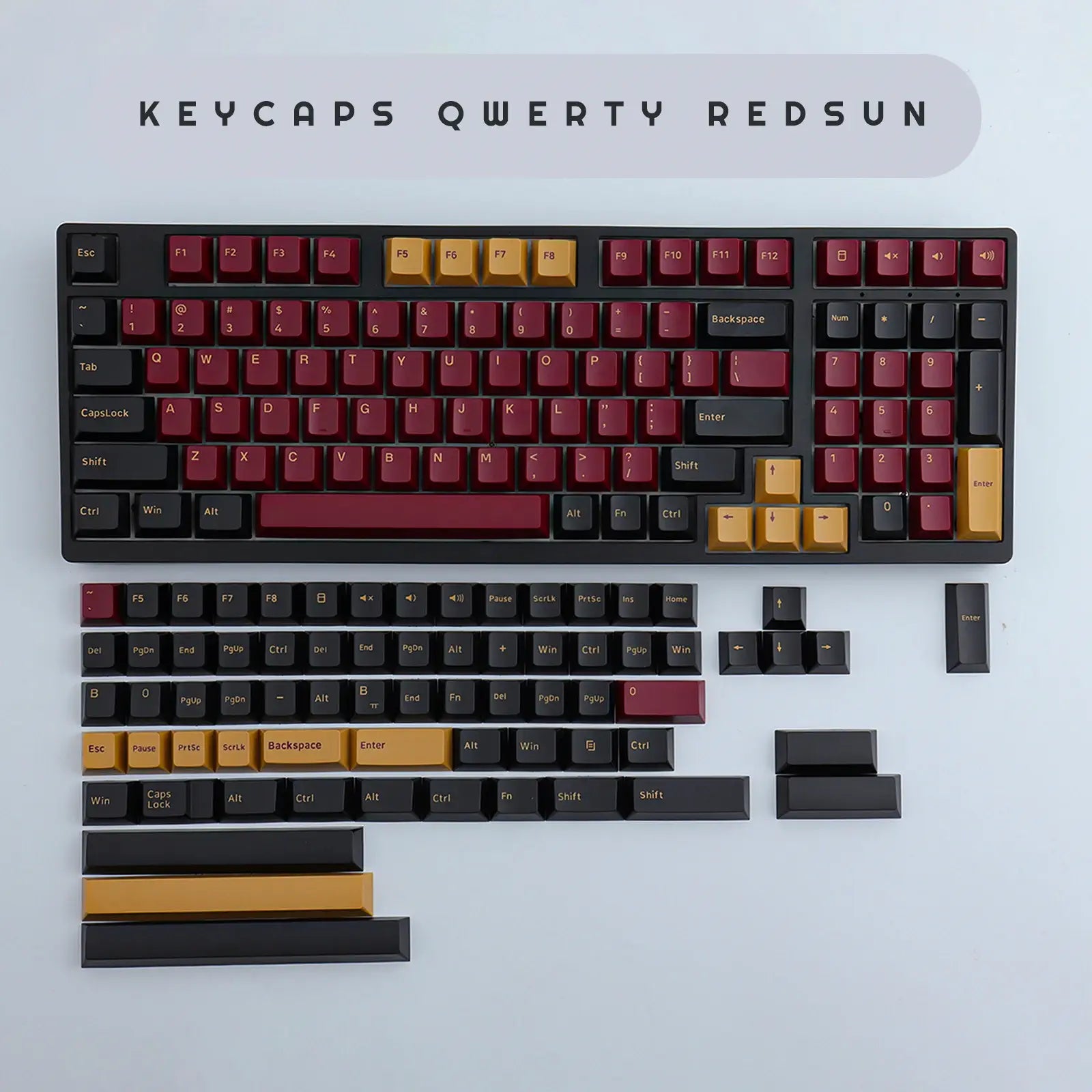 RedSun Keycaps QWERTY