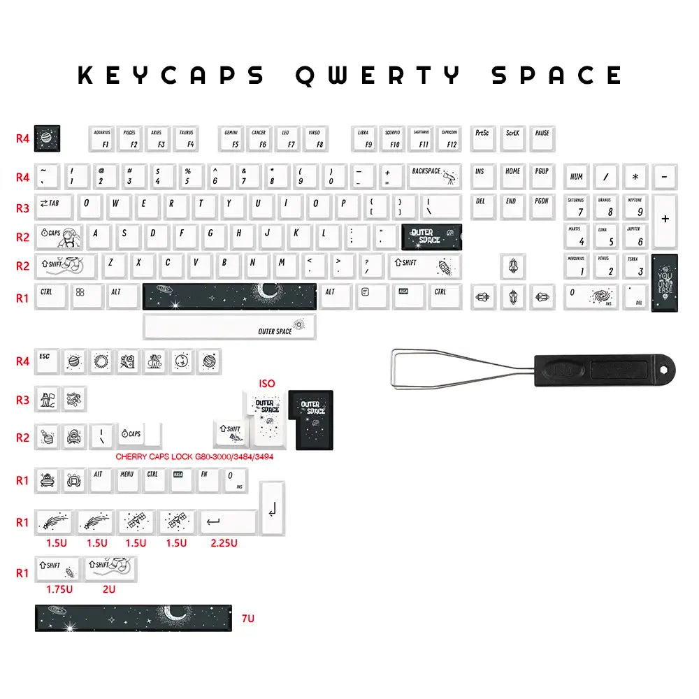 Space QWERTY Keycaps