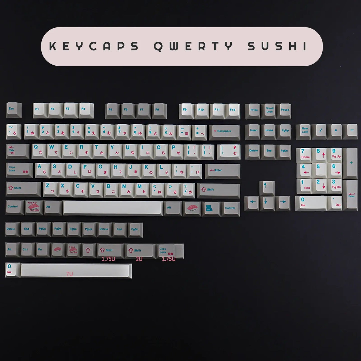 Sushi QWERTY Keycaps