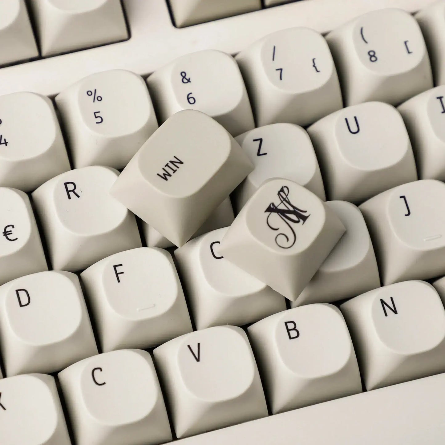 Keycaps DE ISO Uralt Grau